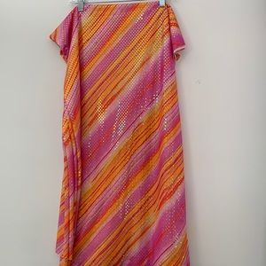 3 2/3 yards sequin material. 34/36 inches wide. Polyester and spandex